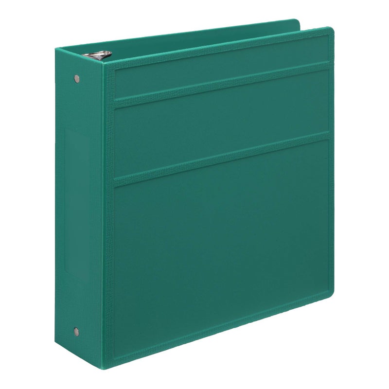 Carstens 3-Inch Heavy Duty 3-Ring Binder - Side Opening, Teal, Durable Plastic, Precision No-Gap Rings, Waterproof Cover, No Pockets, Holds 400 US Letter Sheets, BPA-Free, Made in USA (1710-3R) - Image 1